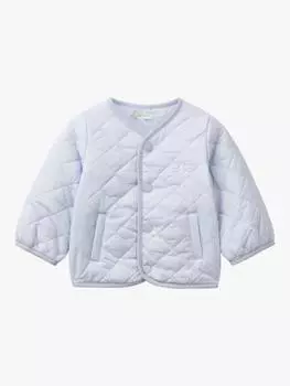 Детская стеганая куртка Benetton, цвет Light Blue Powder