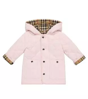 Детская стеганая куртка Burberry Kids, мультиколор