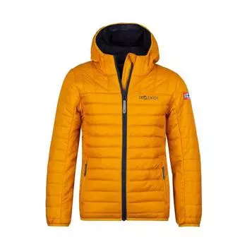 Детская стеганая куртка Eikefjord золотисто-желтый/синий TROLLKIDS, цвет orange