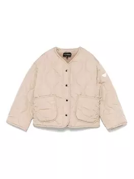 Детская стеганая куртка Emporio Armani Kids, нейтральный
