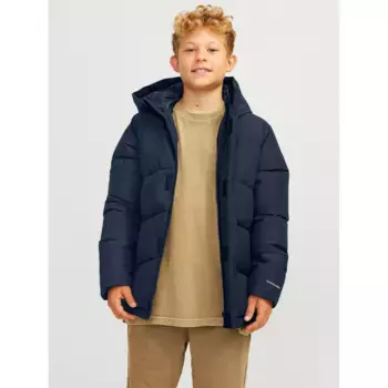 Детская стеганая куртка Jack & Jones «JJWORLD PUFFER JACKET JNR», с капюшоном Jack & Jones Junior, цвет Navy Blazer