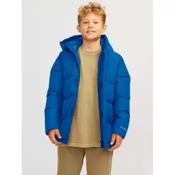 Детская стеганая куртка Jack & Jones «JJWORLD PUFFER JACKET JNR», с капюшоном Jack & Jones Junior, цвет Nautical Blue