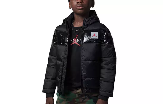 Детская стеганая куртка Jordan, цвет Black
