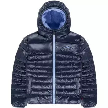 Детская стеганая куртка Levi's «SHERPA LINED MDWT PUFFER JACKET», с капюшоном, для мальчика с капюшоном Levi'S Kids, цвет DRESS BLUES