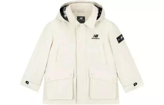Детская стеганая куртка New Balance, цвет Off-white