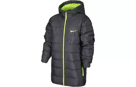 Детская стеганая куртка Nike, цвет серый