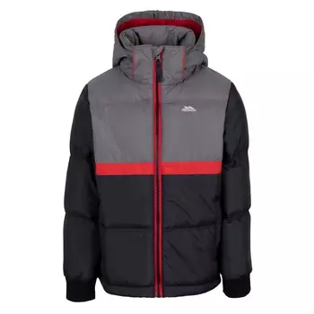 Детская стеганая куртка "strewd" на молнии контрастного цвета Trespass, черный