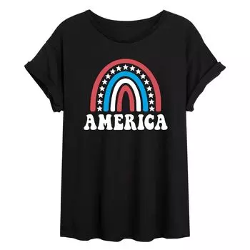 Детская струящаяся футболка American Rainbow с принтом Licensed Character