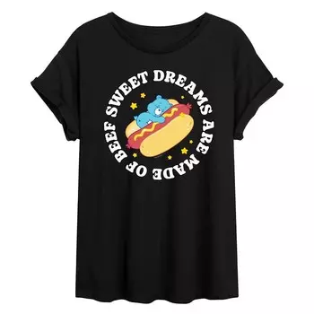Детская струящаяся футболка Care Bears Sweet Dreams с говядиной Licensed Character, черный