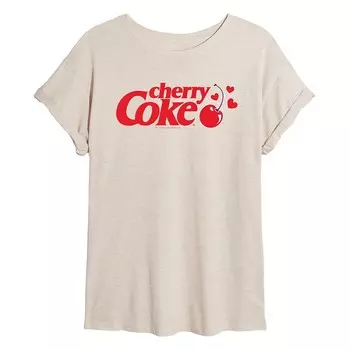 Детская струящаяся футболка Cherry Coke Heart с принтом Licensed Character, бежевый