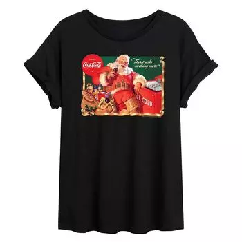 Детская струящаяся футболка Coca-Cola Vintage Santa с охладителем льда Licensed Character, черный