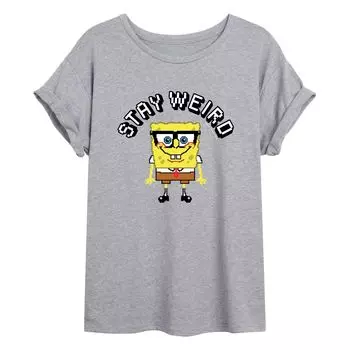 Детская струящаяся футболка «Губка Боб Квадратные Штаны» Stay Weird Licensed Character