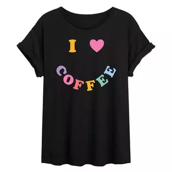 Детская струящаяся футболка I Heart Coffee со смайликом Licensed Character