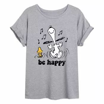Детская струящаяся футболка Peanuts Be Happy Licensed Character