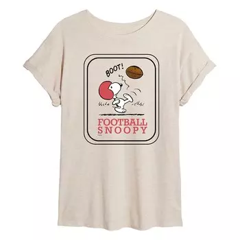 Детская струящаяся футболка Peanuts Football Snoopy Licensed Character, бежевый