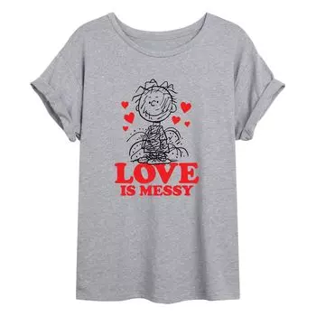 Детская струящаяся футболка Peanuts Love Is Messy Licensed Character