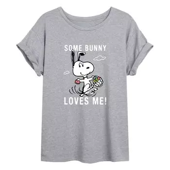 Детская струящаяся футболка Peanuts с пасхальным кроликом Licensed Character