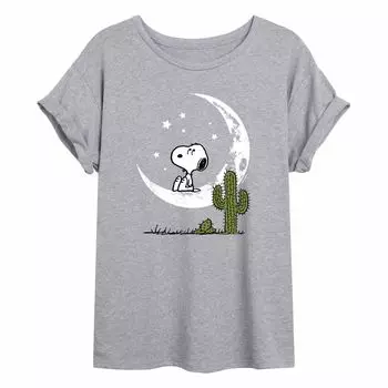 Детская струящаяся футболка Peanuts Snoopy Moon Licensed Character