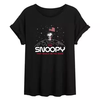 Детская струящаяся футболка Peanuts Snoopy On The Moon Licensed Character