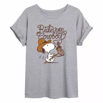 Детская струящаяся футболка Peanuts Snoopy "Ride 'Em Cowboy" Licensed Character
