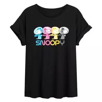Детская струящаяся футболка Peanuts Snoopy Space Licensed Character