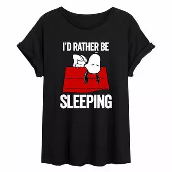 Детская струящаяся футболка Peanuts Snoopy «Я лучше буду спать» Licensed Character