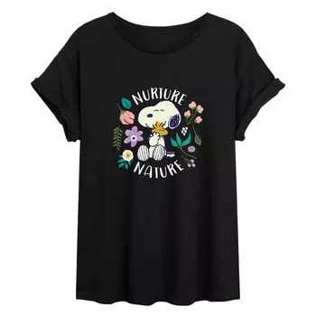 Детская струящаяся футболка Peanuts Spring "Nurture Nature" Snoopy Licensed Character