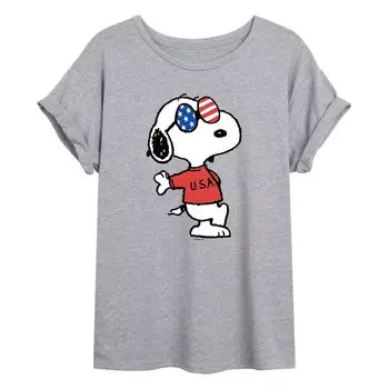 Детская струящаяся футболка Peanuts USA Snoopy Licensed Character
