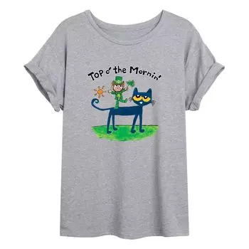 Детская струящаяся футболка Pete The Cat Leprechaun Licensed Character