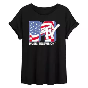 Детская струящаяся футболка с флагом MTV Americana Licensed Character
