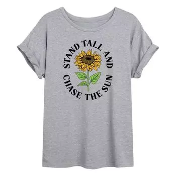 Детская струящаяся футболка с подсолнухом "Stand Tall And Chase The Sun" Licensed Character