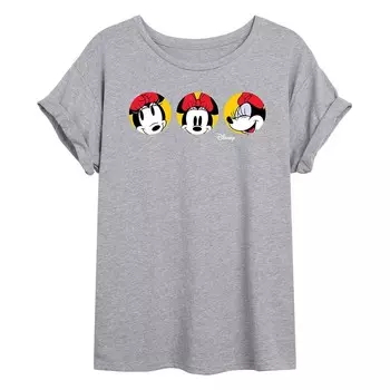 Детская струящаяся футболка в горошек Disney's Minnie Mouse Minnie Mouse, цвет Heather Gray