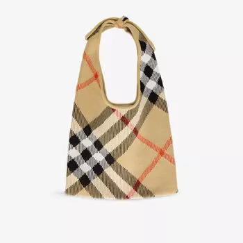 Детская сумка Burberry в клетку шерстяная, бежевый