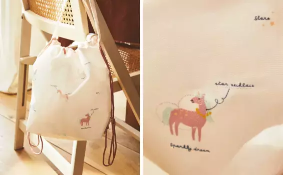 Детская сумка-единорог Zara Home, розовый