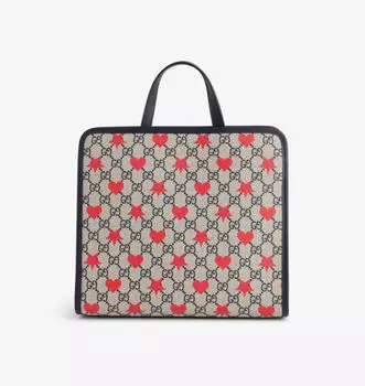 Детская сумка-тоут из холста gg с принтом Gucci, мультиколор