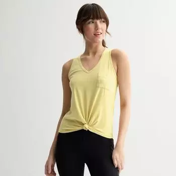 Детская свободная майка с v-образным вырезом и карманом So, цвет finch yellow