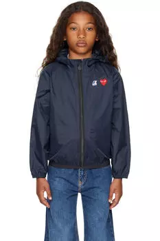Детская темно-синяя куртка K-Way Edition на молнии COMME des GARONS PLAY