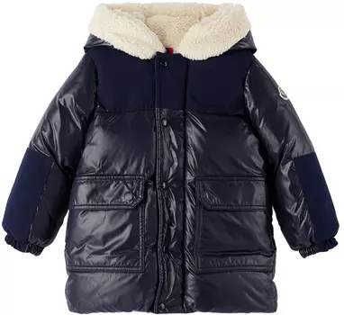 Детская Темно-Синяя Пуховик Comil Синяя Moncler Enfant