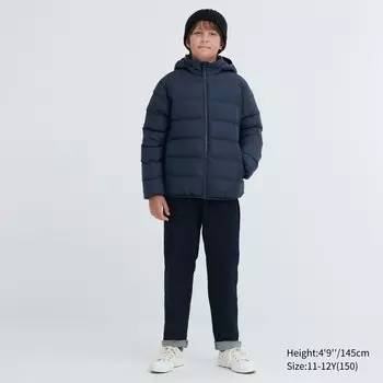 Куртка Uniqlo детская стеганая с капюшоном, 69 темно-синий