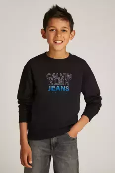 Детская толстовка 0 Calvin Klein Jeans, черный