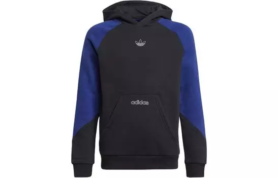 Детская толстовка Adidas Originals, цвет Blue with Black Lettering