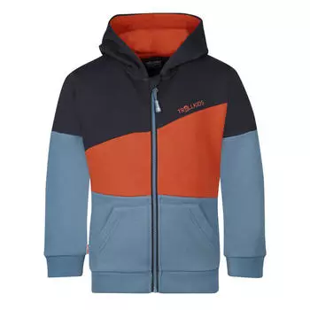 Детская толстовка Alesund черный/темно-оранжевый/стальной синий TROLLKIDS, цвет schwarz