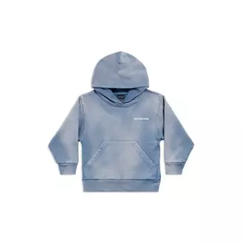 Детская толстовка Balenciaga Back Hoodie, синий/белый