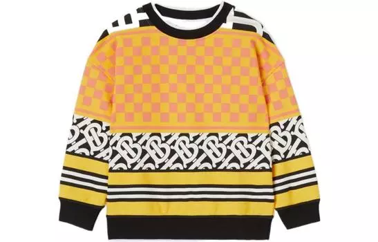 Детская толстовка Burberry, цвет Acid yellow