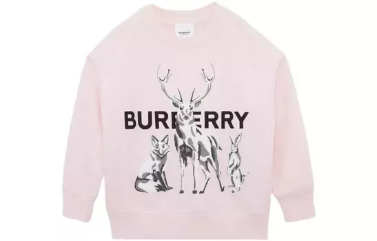 Детская толстовка Burberry, розовый