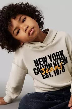 Детская толстовка Calvin Klein Jeans, бежевый