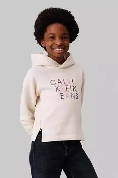 Детская толстовка Calvin Klein Jeans, бежевый
