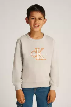 Детская толстовка Calvin Klein Jeans, бежевый