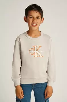 Детская толстовка Calvin Klein Jeans, бежевый