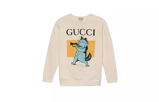 Толстовка детская Gucci, бежевый / оранжевый / черный